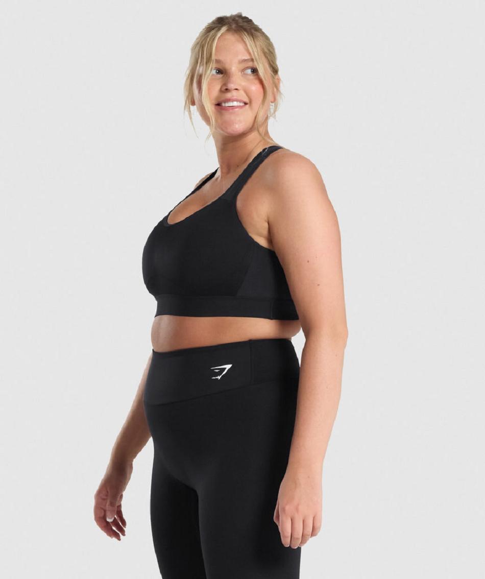 Sujetadores Deportivos Gymshark Ligeros High Support Mujer Negras | CO 2223AHK